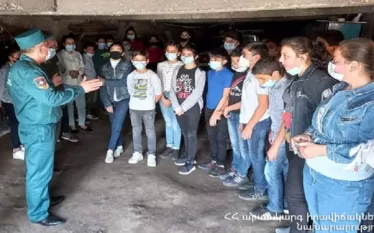 «Օդային տագնապի» դեպքում բնակչության պաշտպանության վարվելակերպի կանոնները․ ուսումնավարժանք՝ Այգեկում