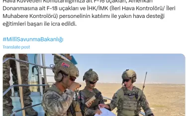 Թուրքական և ամերիկյան ռազմական ինքնաթիռներով անցկացվել են օդային դասընթացներ