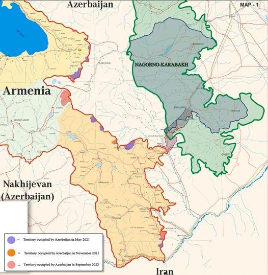 Հայաստանի օկուպացված տարածքների քարտեզը