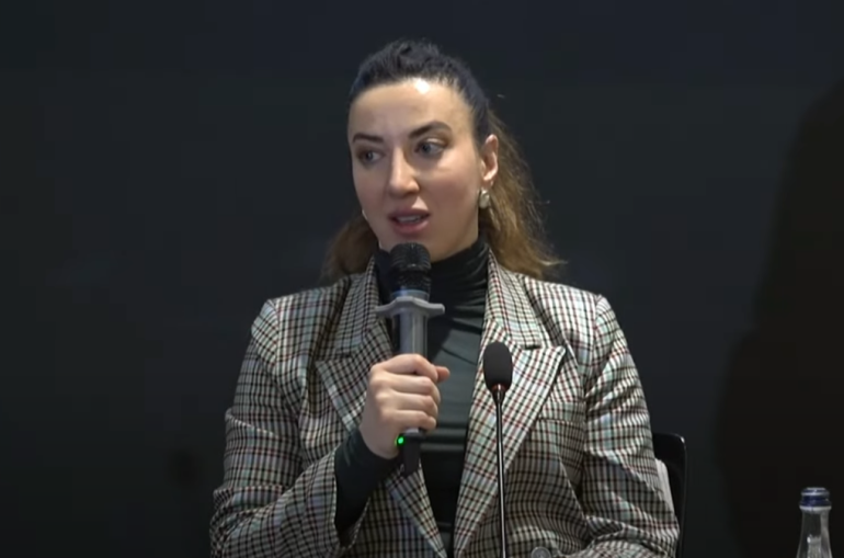 Եվրոպական դատարանում գերիների շահերի պաշտպան Սիրանույշ Սահակյանը:
