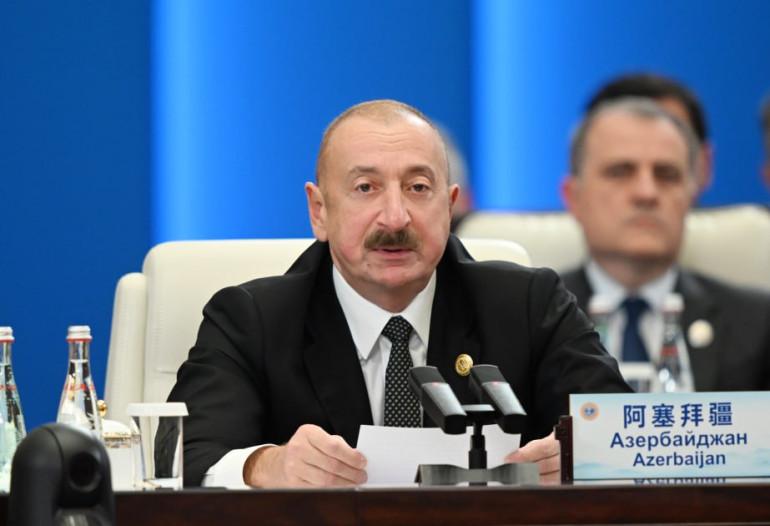 Ալիևը նշել է, որ «Զանգեզուրի միջանցքը» օգուտ կբերի Ադրբեջանի բոլոր մերձավոր և հեռավոր հարևաններին՝ երկրի սահմաններից արևելք, արևմուտք, հյուսիս և հարավ: